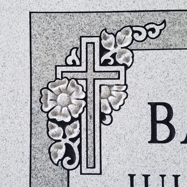 headstone designs with flowers